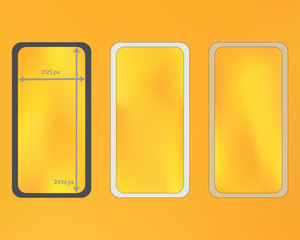 Mesh, yellow colored phone backgrounds kit.
