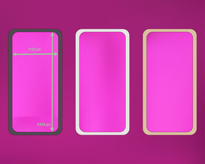 Mesh, magenta colored phone backgrounds kit.