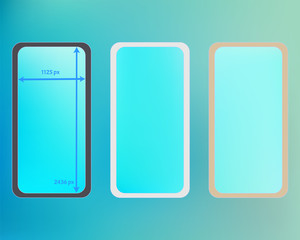 Mesh, cyan colored phone backgrounds kit.