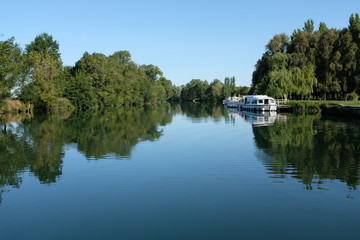 Boat on the river - Nature landscape