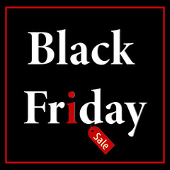 The inscription on a black background in white letters "Black Friday"