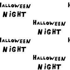 Seamless pattern with halloween carved jack faces silhouettes on black background. Can be used for scrapbook digital paper, textile print, page fill. Vector illustration