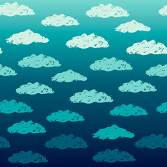Cloud gradient background. Clouds graphic wallpaper. Pattern.