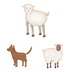 Isolated object of farm and food icon. Collection of farm and countryside vector icon for stock.