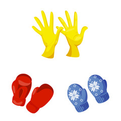 Vector design of accessory and style icon. Set of accessory and distinctive vector icon for stock.