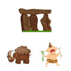 Vector illustration of ancient and age symbol. Set of ancient and archeology stock symbol for web.