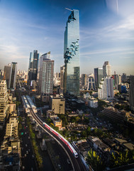 Mahanakhon tower views in Bangkok in Thailand