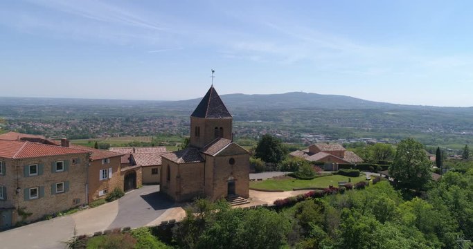 Saint-Jean-des-Vignes lateral traveling, Beaujolais, France