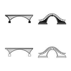 Vector illustration of connection and design sign. Collection of connection and side stock vector illustration.