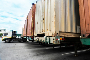 Fototapeta na wymiar Business Logistics concept Container Cargo