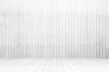 Abstract Cool White Wood Room Texture Background.