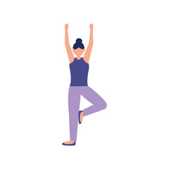 Girl doing yoga pose vector design