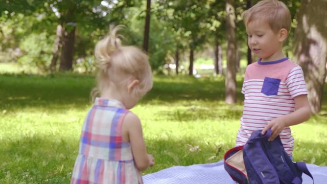 Kids having fun outdoors