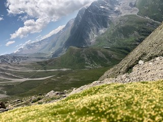 Fototapeta premium landscape with lake and mountains