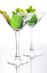 Ice Cream Scoops in Cups