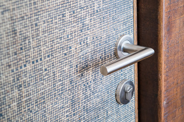 Modern, contemporary satin handle and keyhole detail