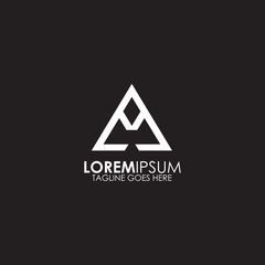 A letter icon logo design vector template