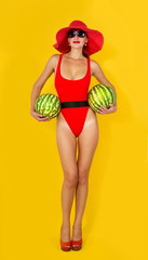 girl with watermelon