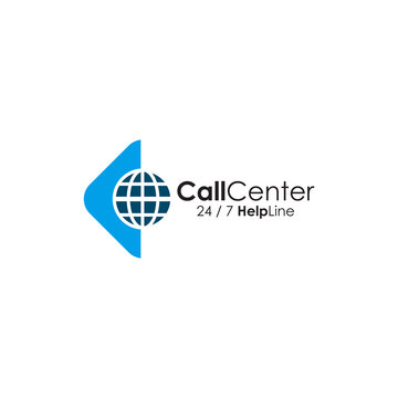 Call Center Icon Logo Design Vector Template