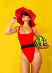 girl with watermelon