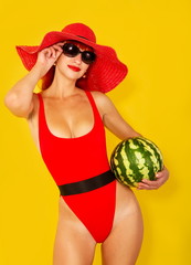 girl with watermelon