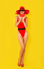 girl with watermelon