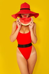 girl with watermelon