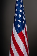 USA flag on a dark background