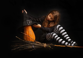 little girl witch
