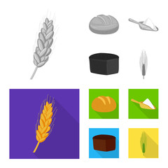 Vector illustration of agriculture and farming icon. Set of agriculture and plant stock symbol for web.