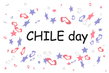 hearts drawn for the celebration of September 18th