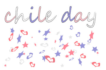 hearts drawn for the celebration of September 18th