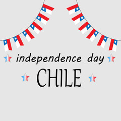 Fototapeta premium flags drawn for the celebration of September 18th