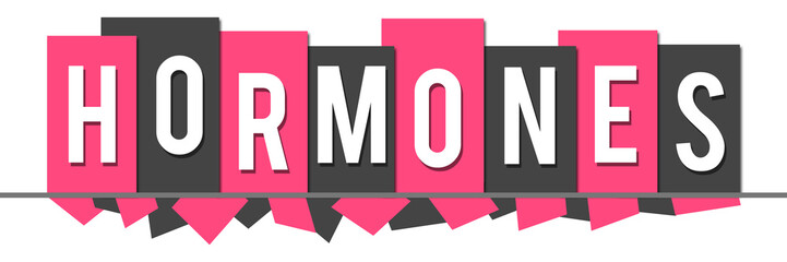 Hormones Pink Grey Random Shapes Top Boxes 