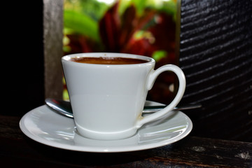 Hot coffee mellow With relaxing, stressful, drinking coffee	