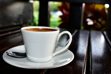 Hot coffee mellow With relaxing, stressful, drinking coffee	