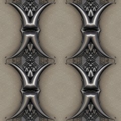 Seamless metallic relief pattern in a modern decor style.