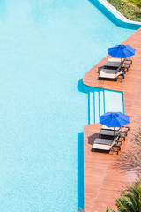 Obraz premium top view of beautiful swimming pool