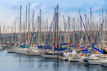 Istanbul, Turkey, 9 July 2008: Kalamis Marina, Yachts, Fenerbahce, Kadikoy