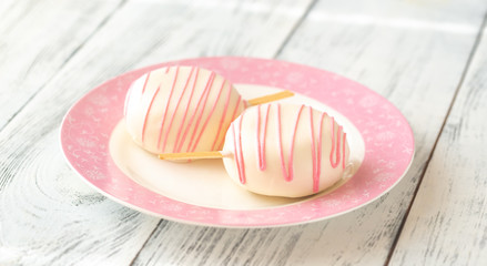 Cakes in the shape of popsicles