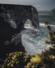 Chalk Cliffs in Etretat, France