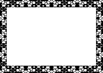 Obraz premium White Frame with Decorated Borders