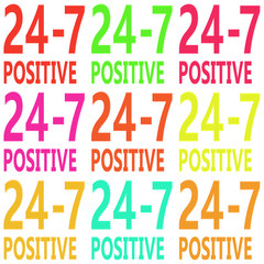 Positive Emotion Typography Concept Seamless Pattern