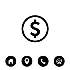 money symbols icon vector Design