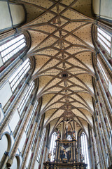 Below view of the ceiling at Saint Vitus Cathedral, Prague