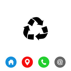 Recycle sign icon symbol vector