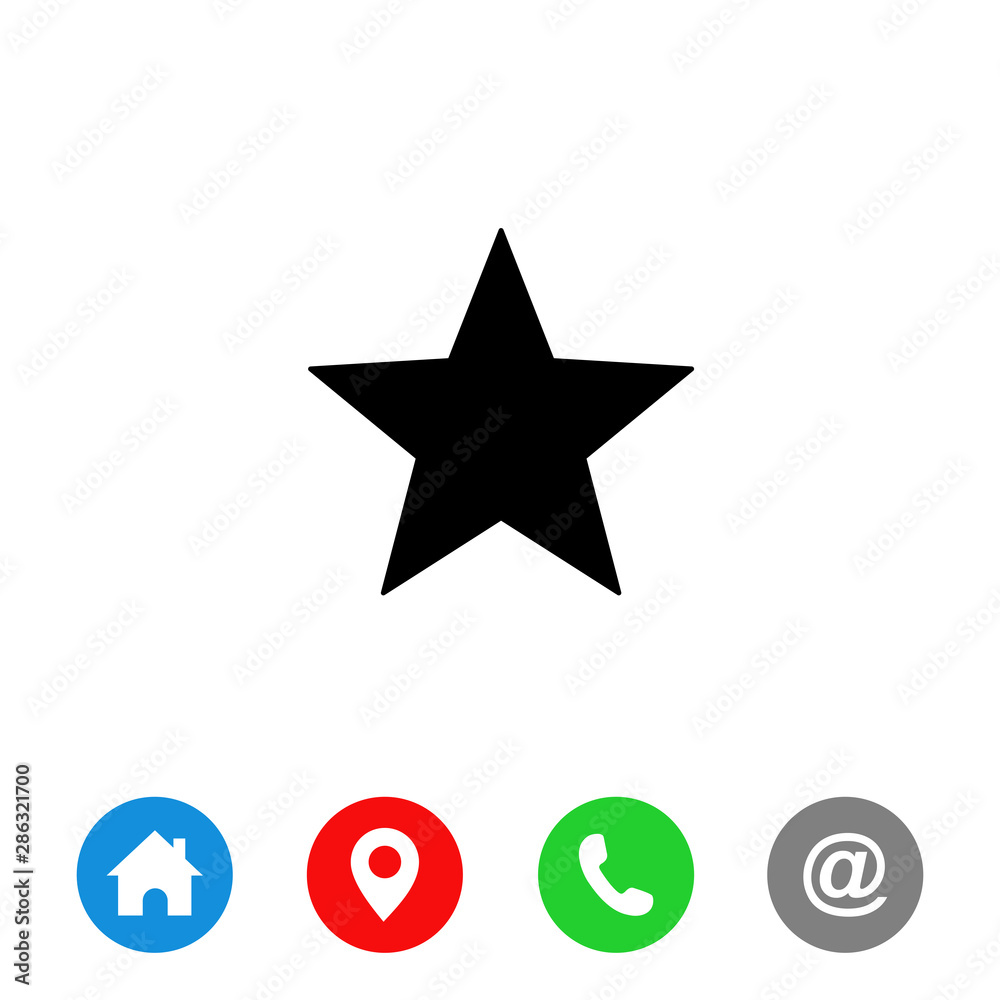 Poster star icon vector. symbol for web site computer and mobile vector.