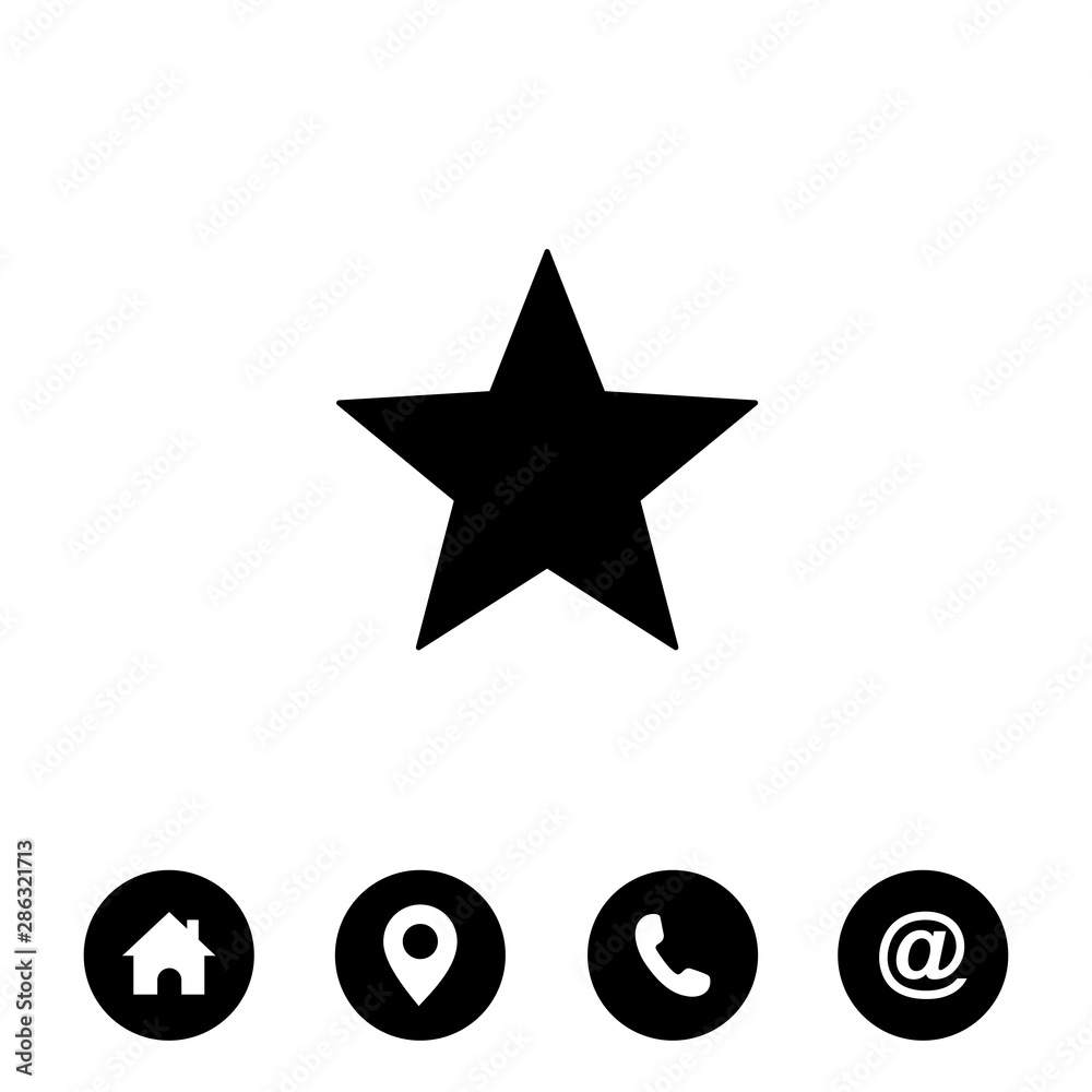 Poster star icon vector. symbol for web site computer and mobile vector.