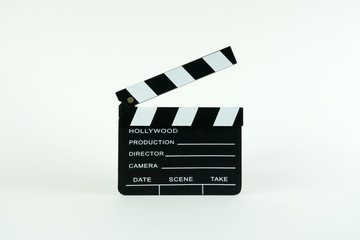 movie, cinema video concept. movie clapper board with copy space.