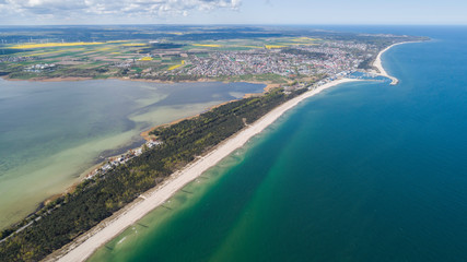 Fototapeta na wymiar Wladyslawowo resort on the Baltic Sea and Puck Bay